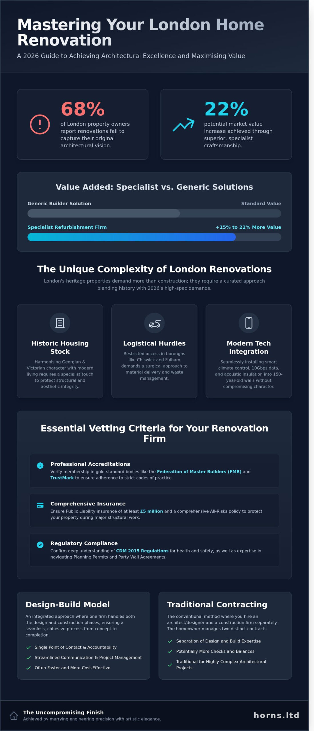 Choosing the Best Refurbishment Company in London: A 2026 Buyer’s Guide - Infographic