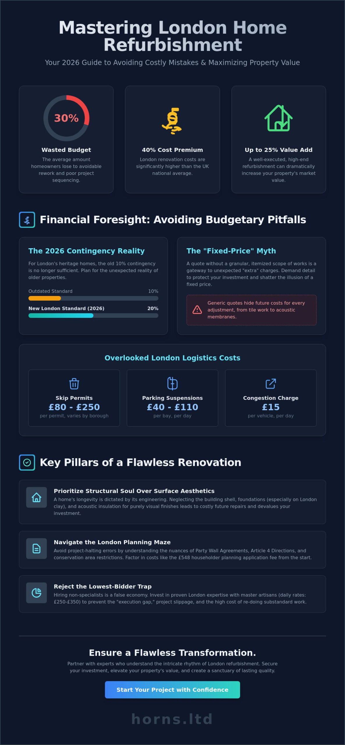 London Home Renovation Mistakes: A 2026 Checklist to Avoid Costly Errors - Infographic